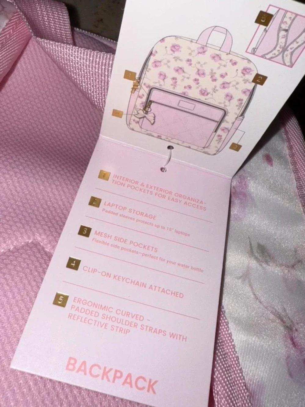 LoveShackFancy x Target - Yoobi Ribbon Rosa Backpack